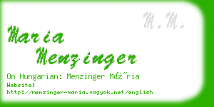 maria menzinger business card